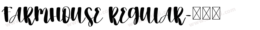 FARMHOUSE REGULAR字体转换